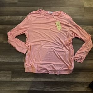 Elegant Soft Pink Long Sleeve Top